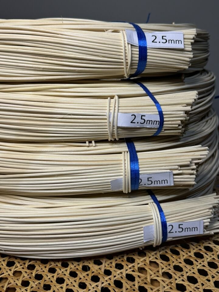 Rattan Core Doğal Bambu Çubuk 2.5 mm Dekoratif Örgü İpi, Rattan İp