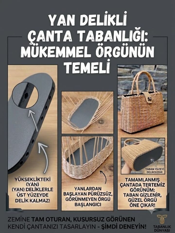 Çanta Tabanı Kalıbı Gri