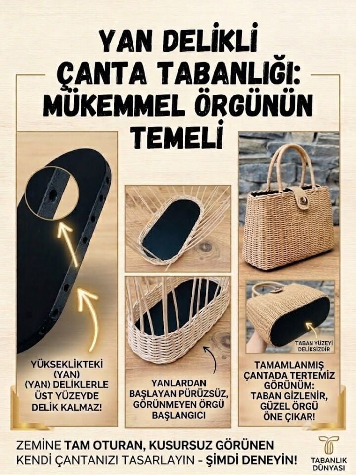 Çanta Tabanı Kalıbı  Siyah