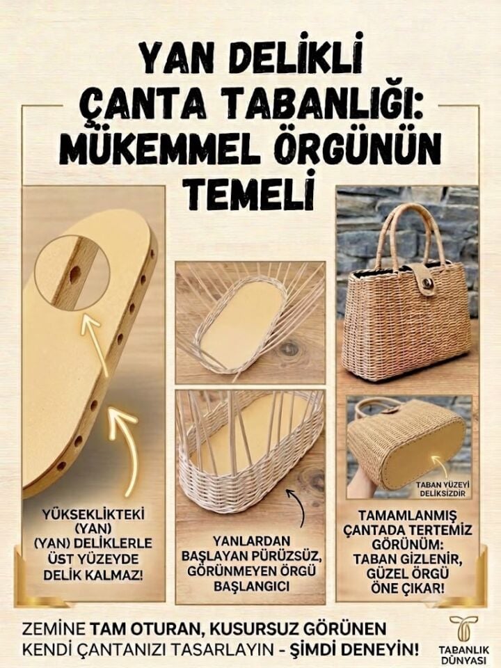 Çanta Tabanı Kalıbı  Bambu